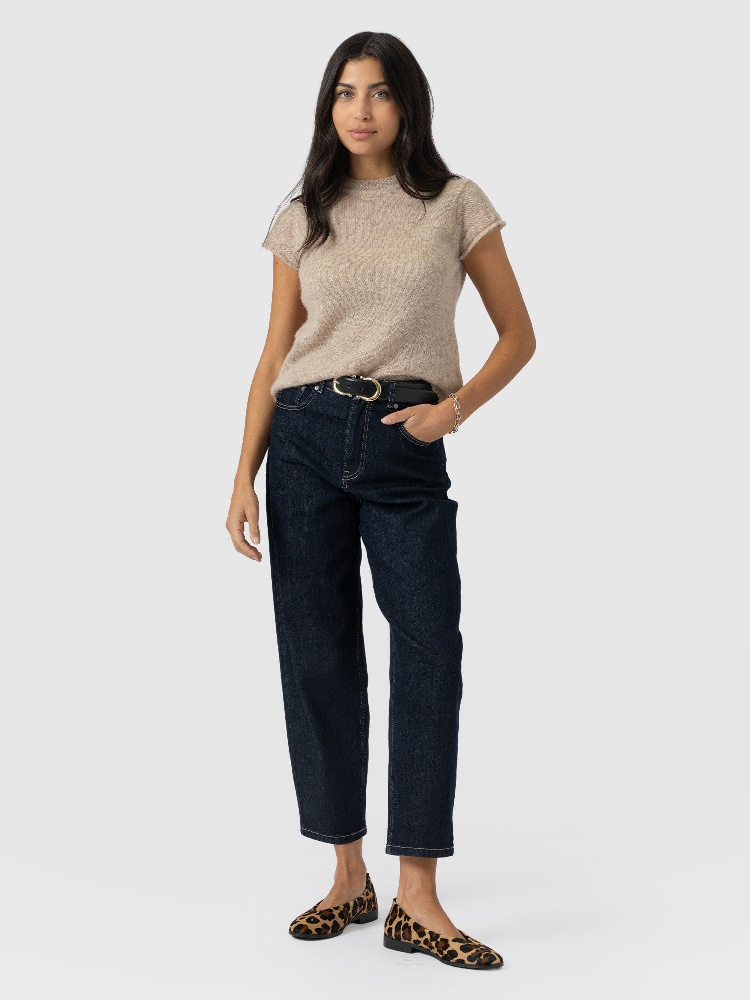 Ariella Baby Tee - Beige - Women's Jumpers | Saint + Sofia® EU