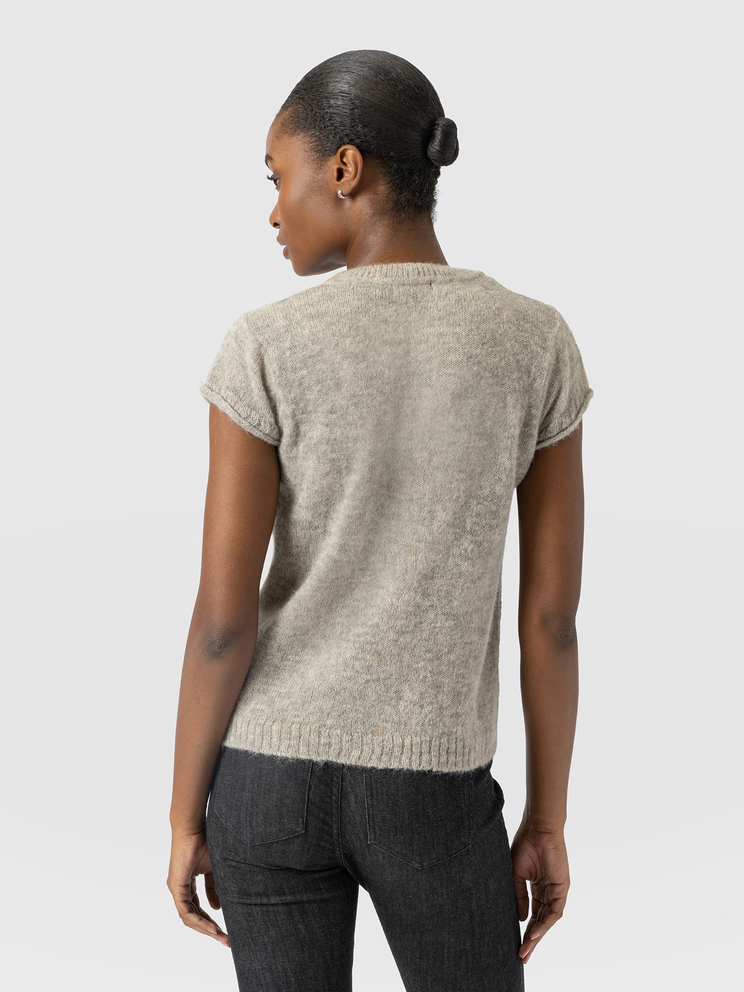 Ariella Baby Tee - Grey - Women's Jumpers | Saint and Sofia® EU