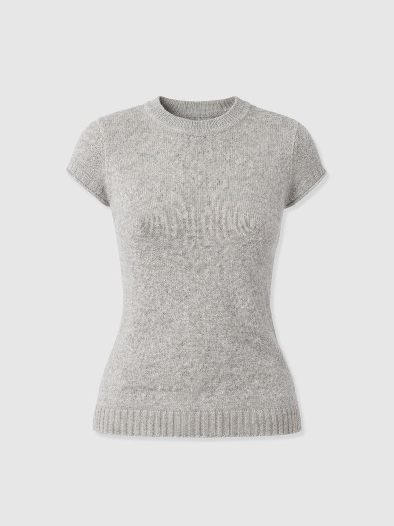 Ariella Baby Tee - Grey - Women's Jumpers | Saint + Sofia® EU
