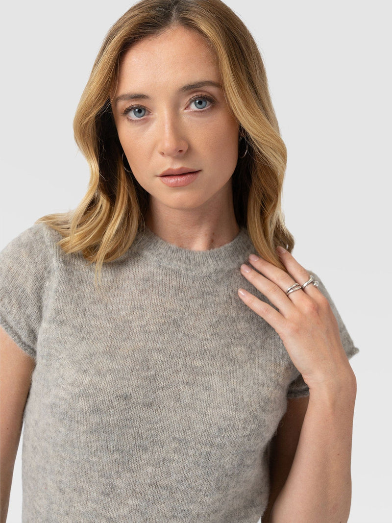 Ariella Baby Tee - Grey - Women's Jumpers | Saint + Sofia® EU