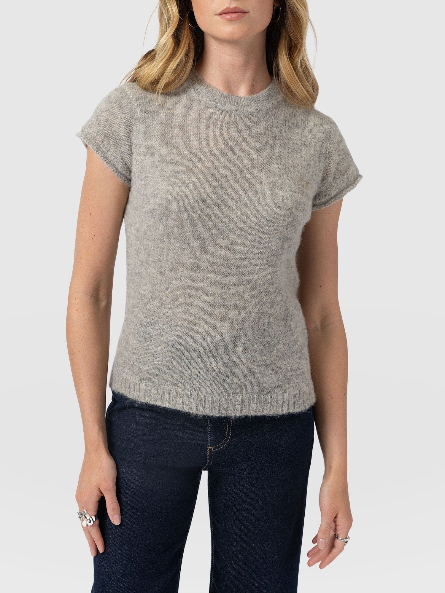 Ariella Baby Tee - Grey - Women's Jumpers | Saint + Sofia® EU