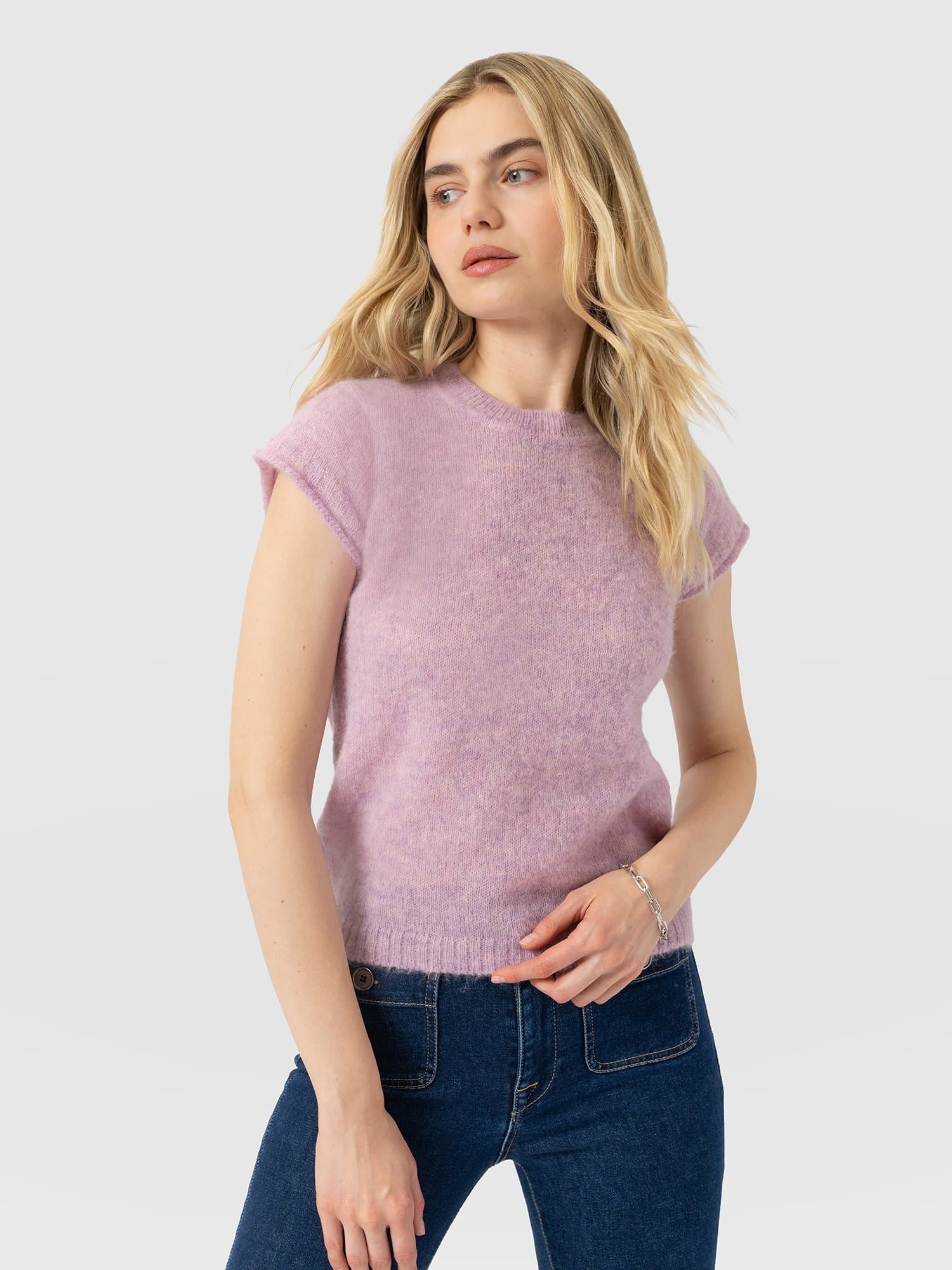 Ariella Baby Tee - Lilac Pink - Women's Jumpers | Saint and Sofia® EU