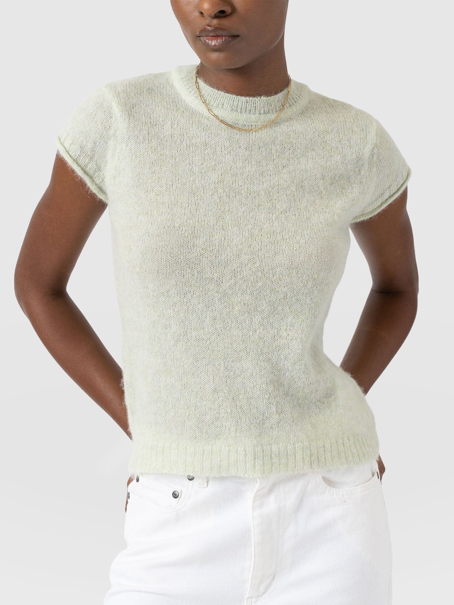 Ariella Baby Tee - Mint - Women's Jumpers | Saint + Sofia® EU