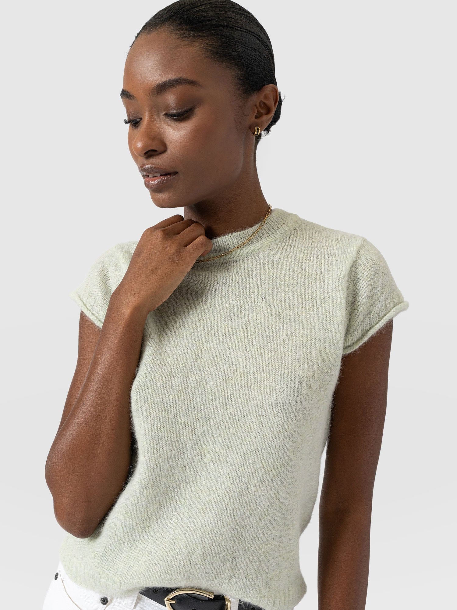 Ariella Baby Tee - Mint - Women's Jumpers | Saint + Sofia® EU