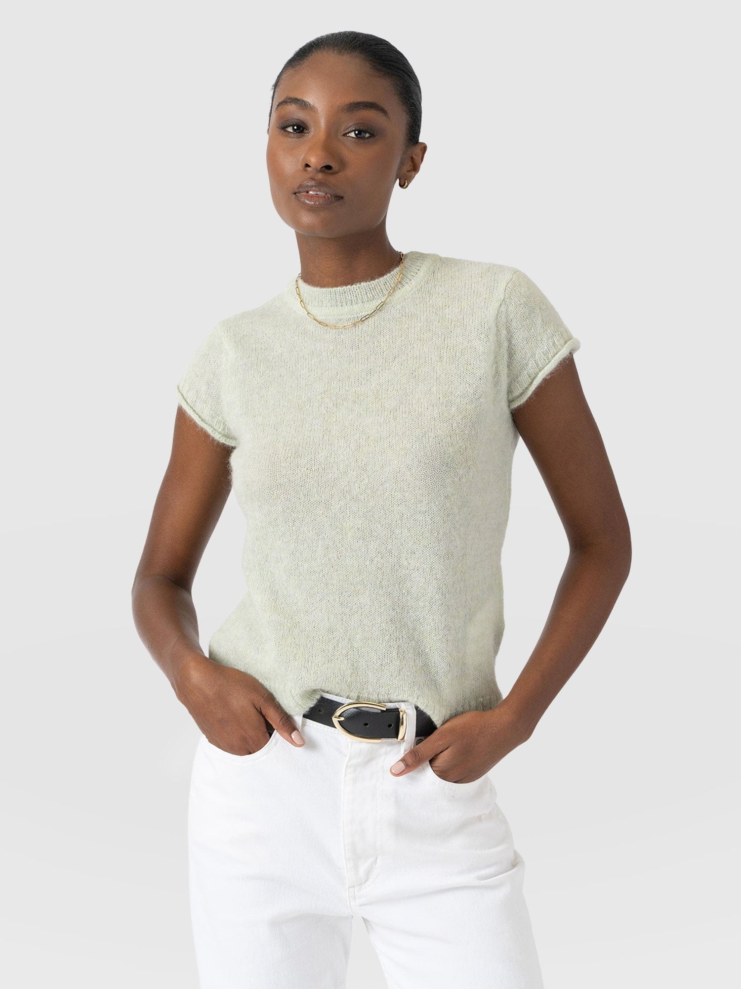 Ariella Baby Tee - Mint - Women's Jumpers | Saint + Sofia® EU