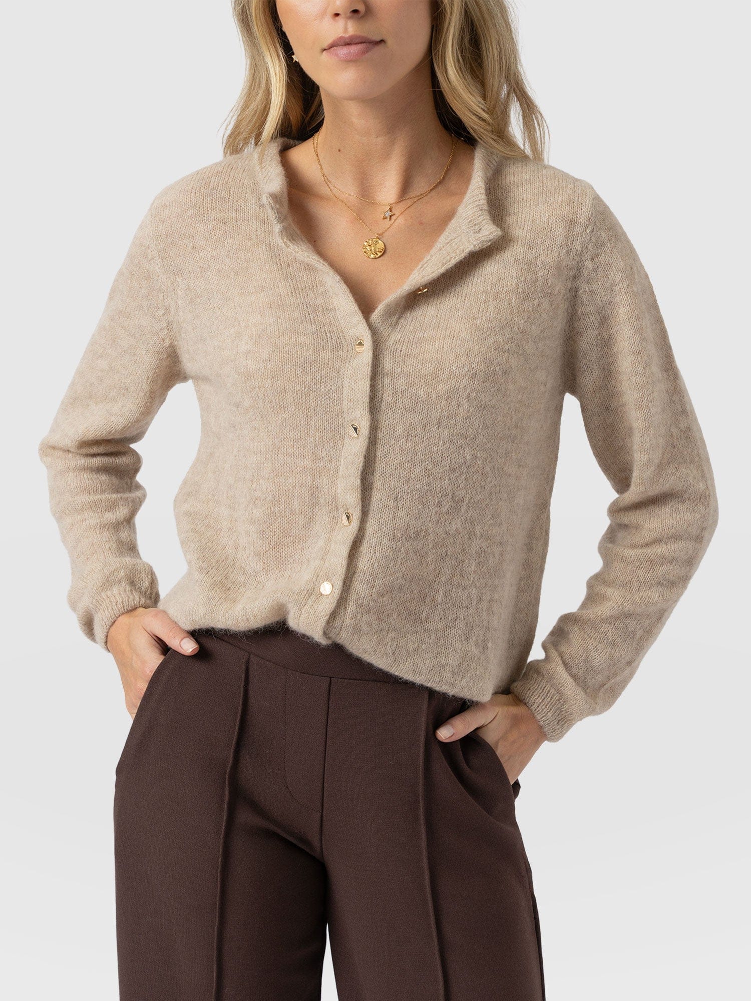 Ariella Cardigan Beige - Women's Cardigans | Saint + Sofia® EU