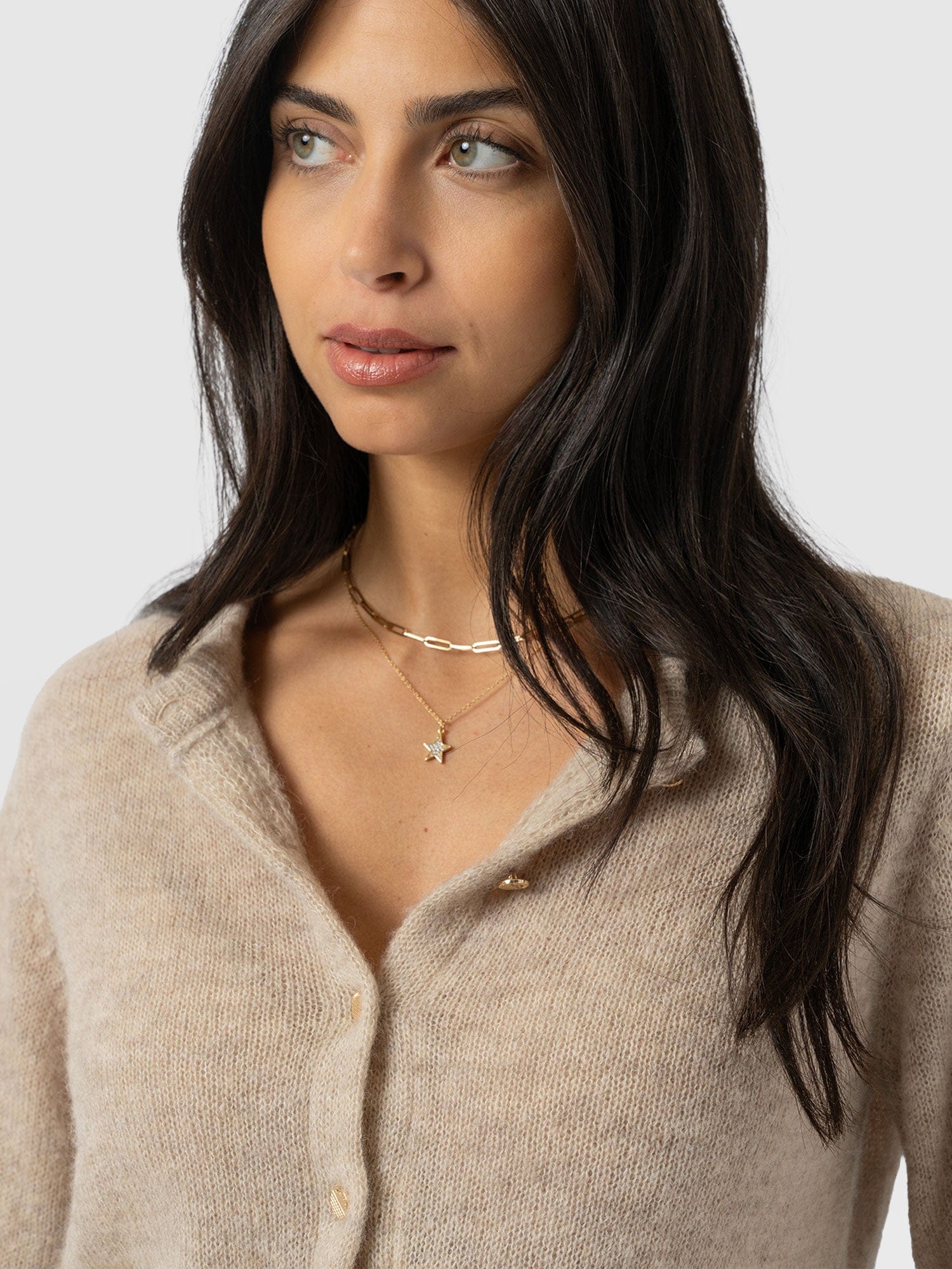 Ariella Cardigan Beige - Women's Cardigans | Saint + Sofia® EU