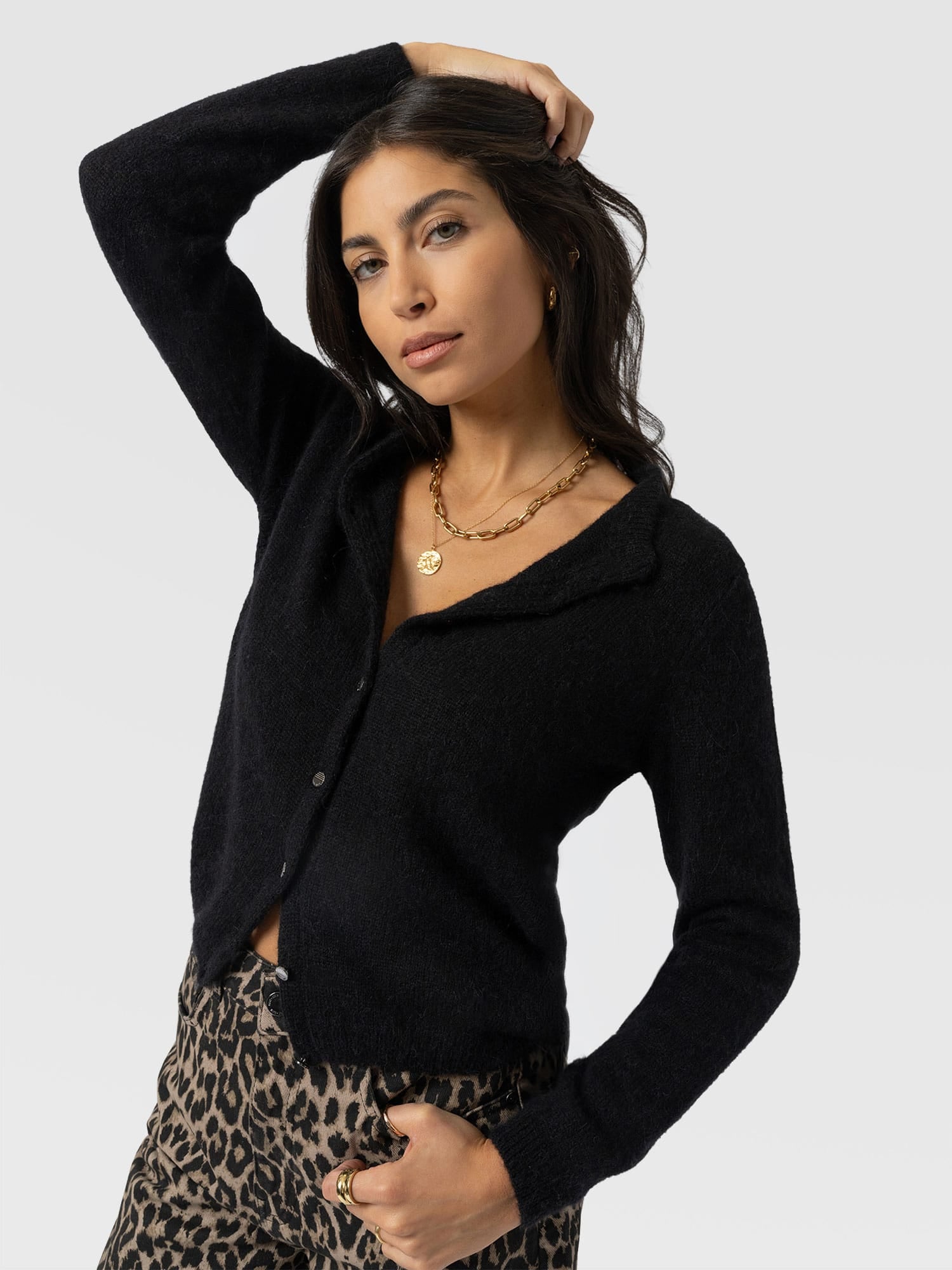 Ariella Cardigan - Black - Women's Jumpers | Saint and Sofia® EU