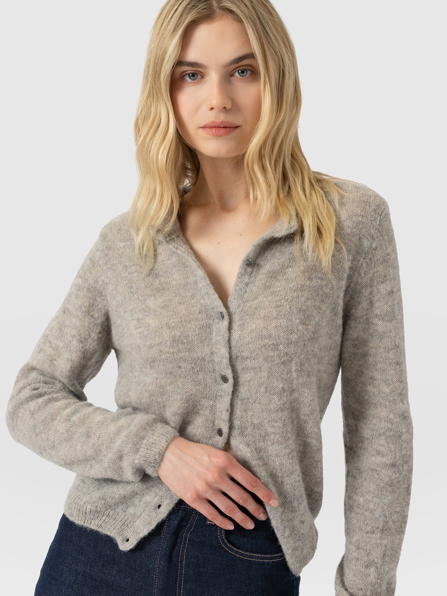 Ariella Cardigan Grey - Women's Cardigans | Saint and Sofia® EU