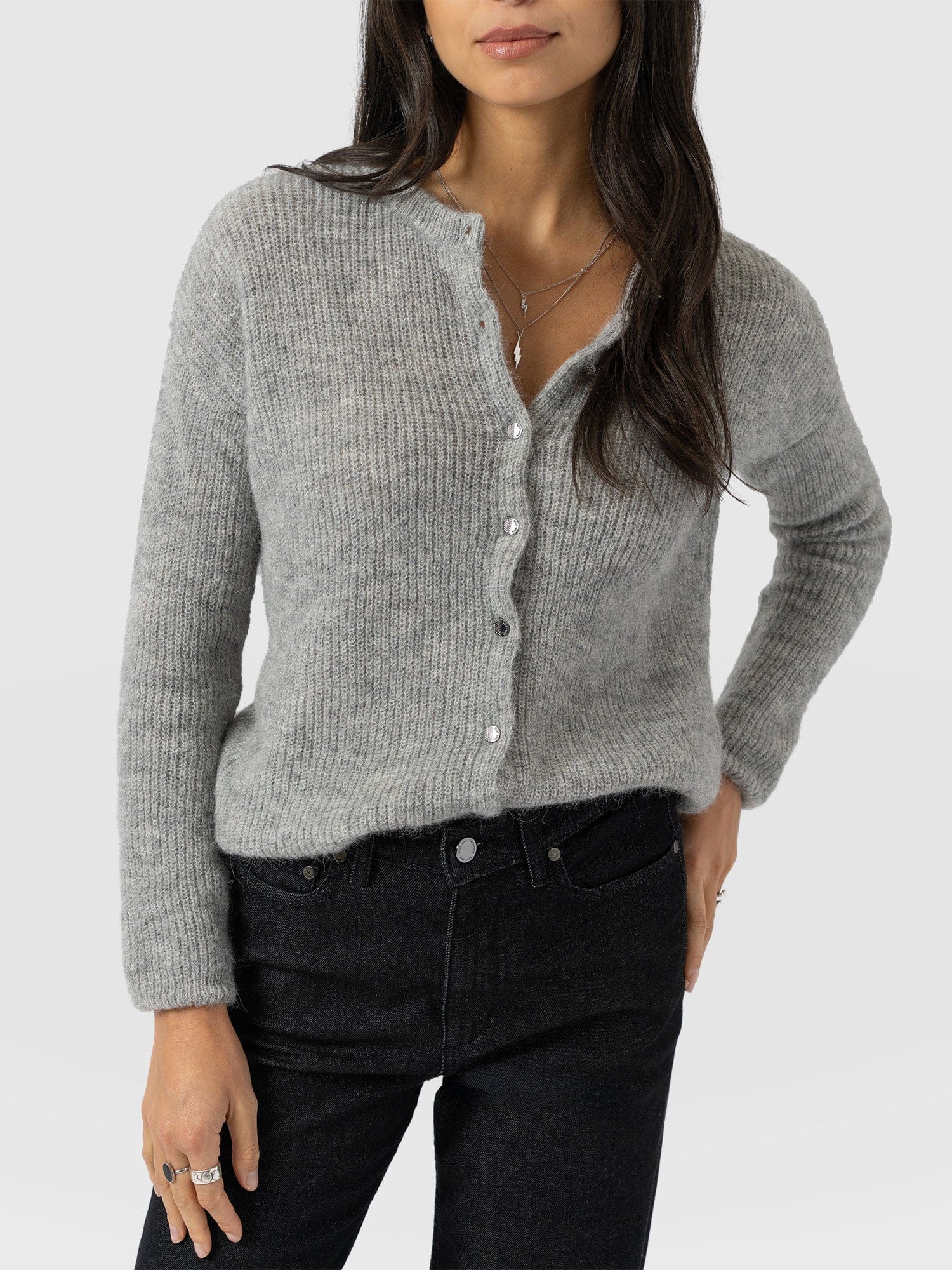 Ariella Cardigan Grey - Women's Cardigans | Saint + Sofia® EU