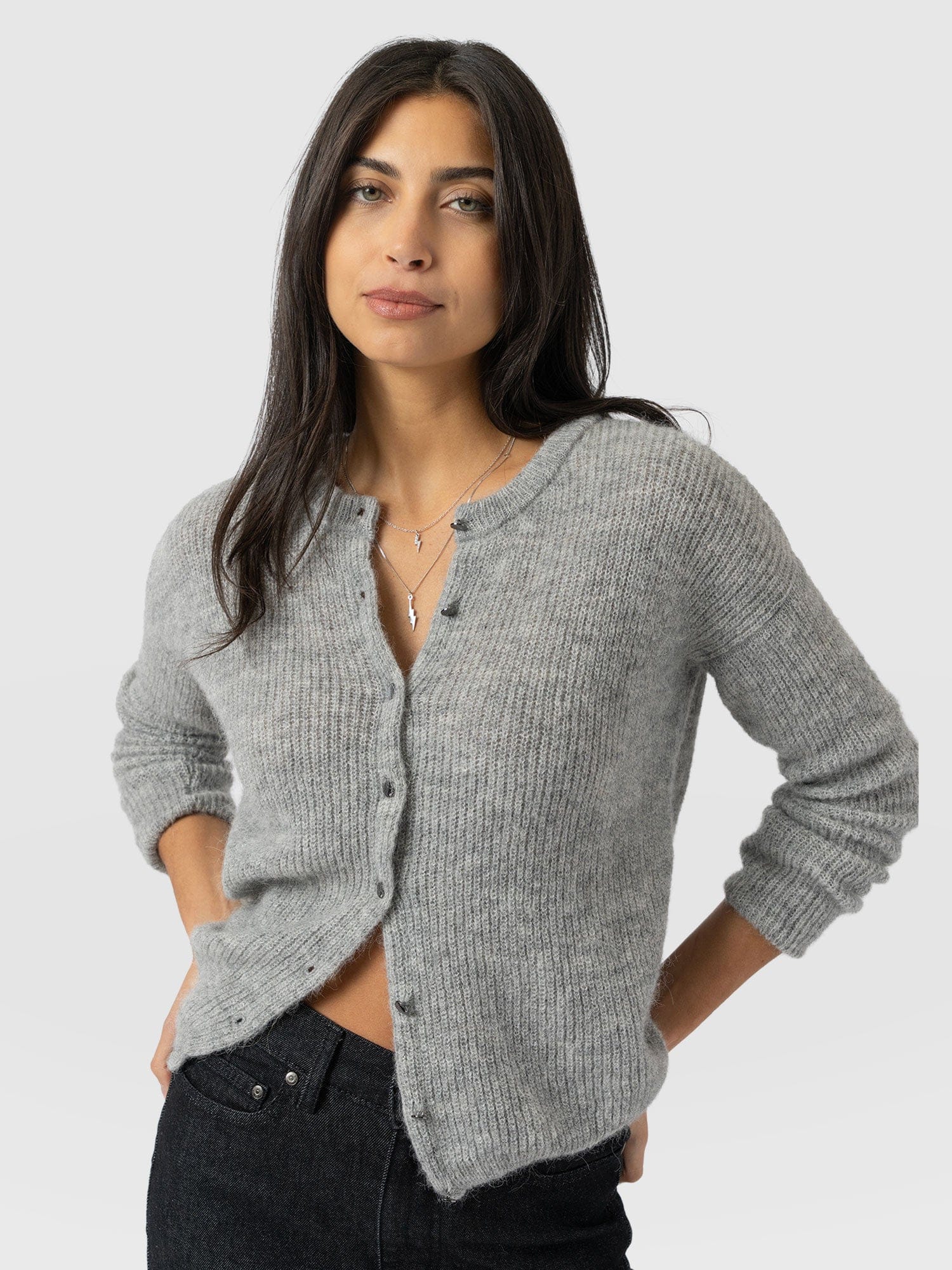 Ariella Cardigan Grey - Women's Cardigans | Saint + Sofia® EU