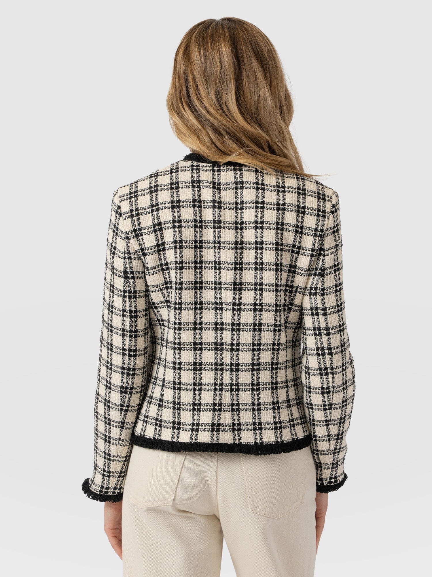 Ashby Jacket - Black/White Check - Women's Jackets | Saint + Sofia® EU