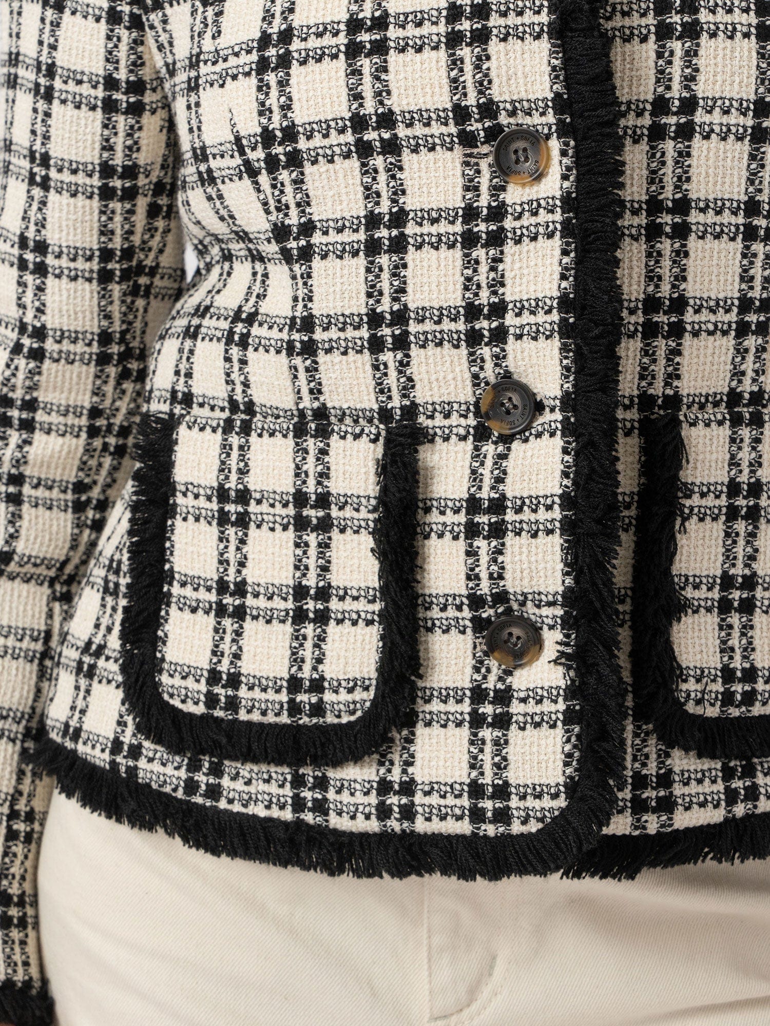 Ashby Jacket - Black/White Check - Women's Jackets | Saint + Sofia® EU