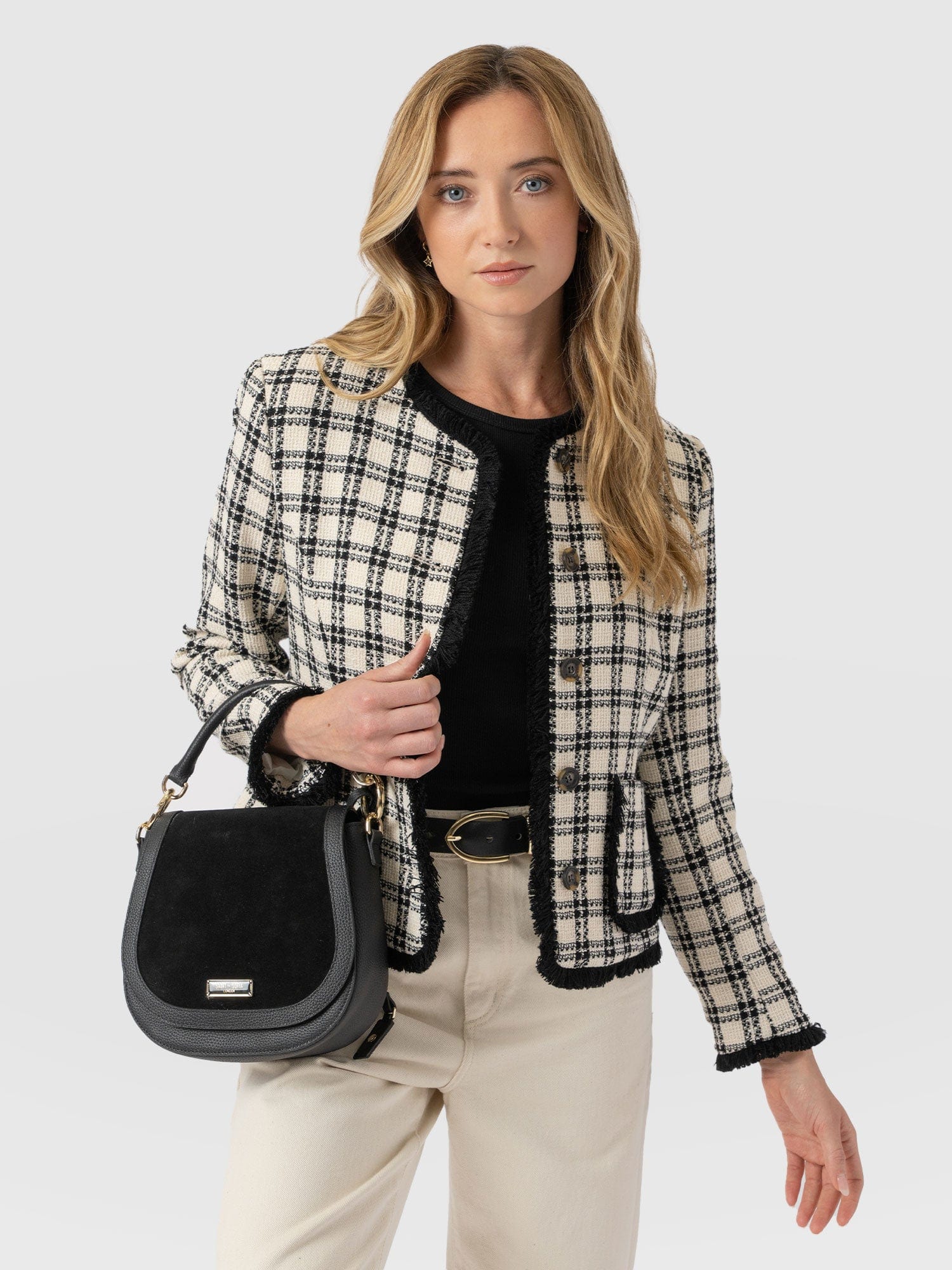 Ashby Jacket - Black/White Check - Women's Jackets | Saint + Sofia® EU