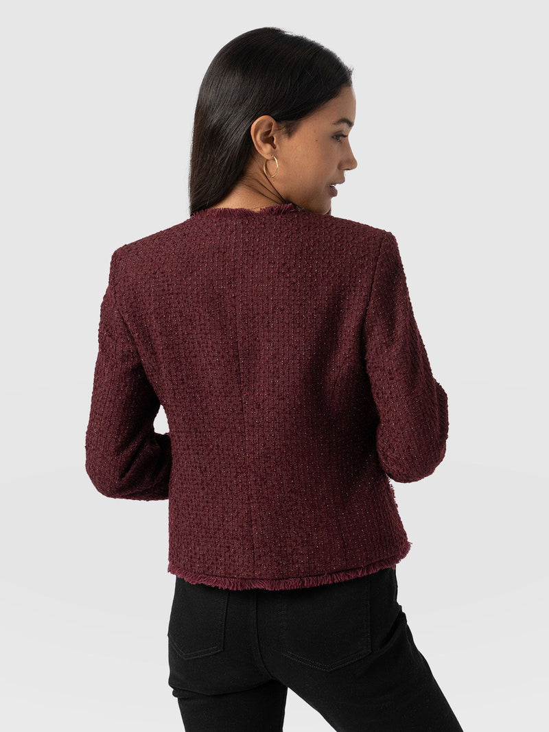 Ashby Jacket Maroon - Women's Jackets | Saint + Sofia® EU