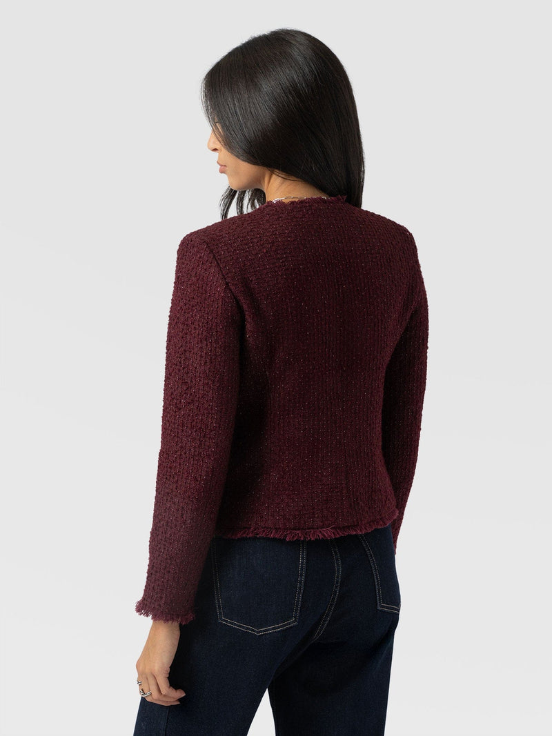 Ashby Jacket Maroon - Women's Jackets | Saint + Sofia® EU