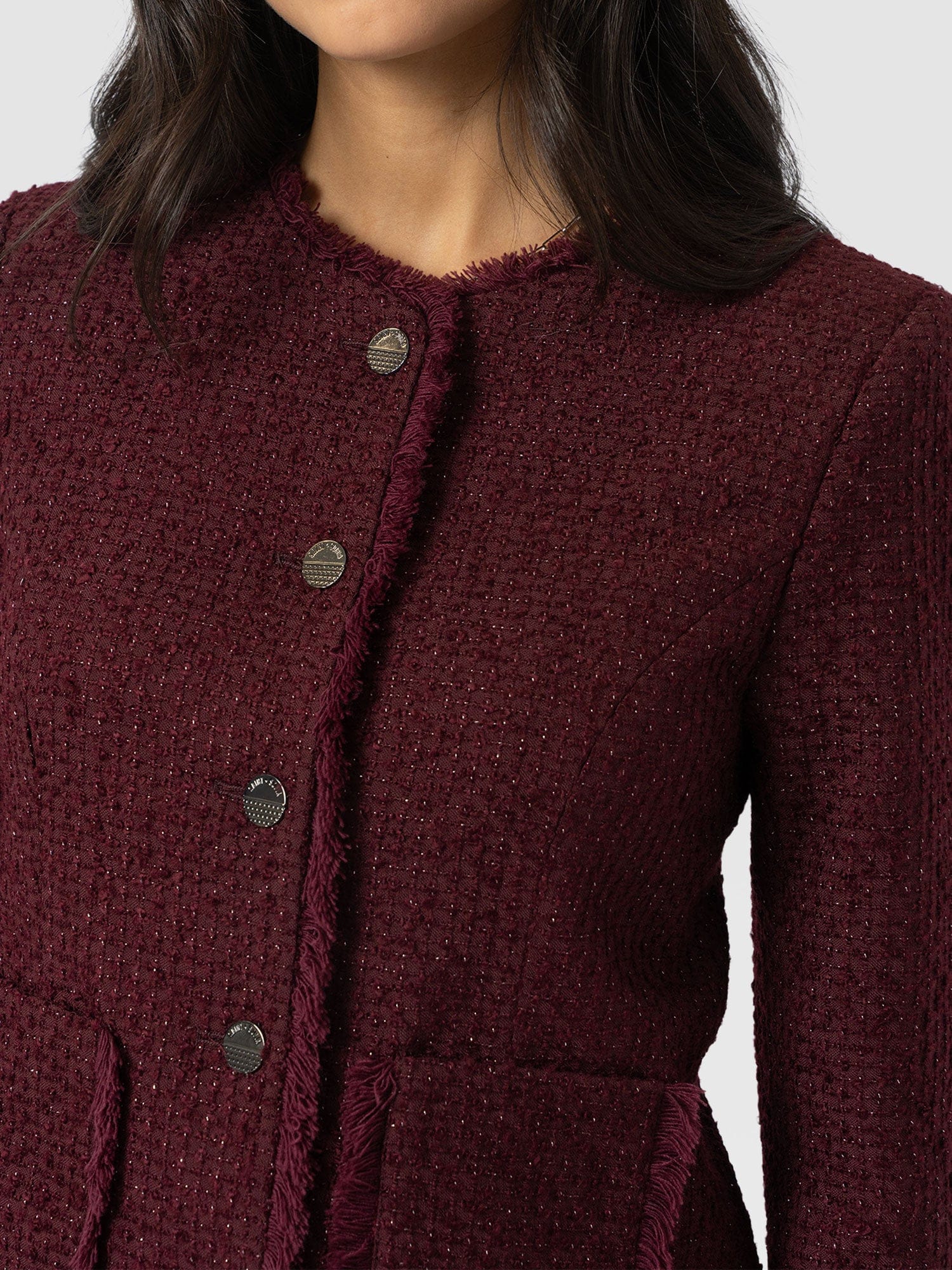 Ashby Jacket Maroon - Women's Jackets | Saint + Sofia® EU