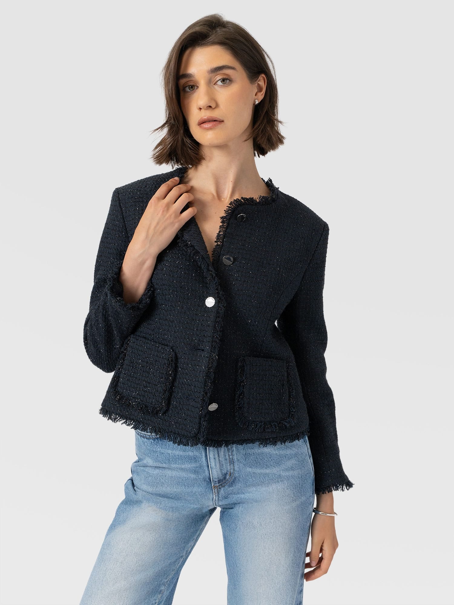 Ashby Jacket Navy - Women's Jackets | Saint and Sofia® EU