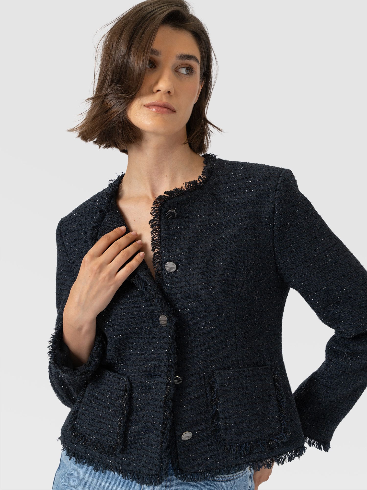 Ashby Jacket Navy - Women's Jackets | Saint and Sofia® EU