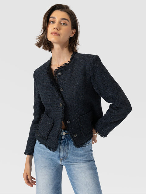 Ashby Jacket Navy - Women's Jackets | Saint and Sofia® EU
