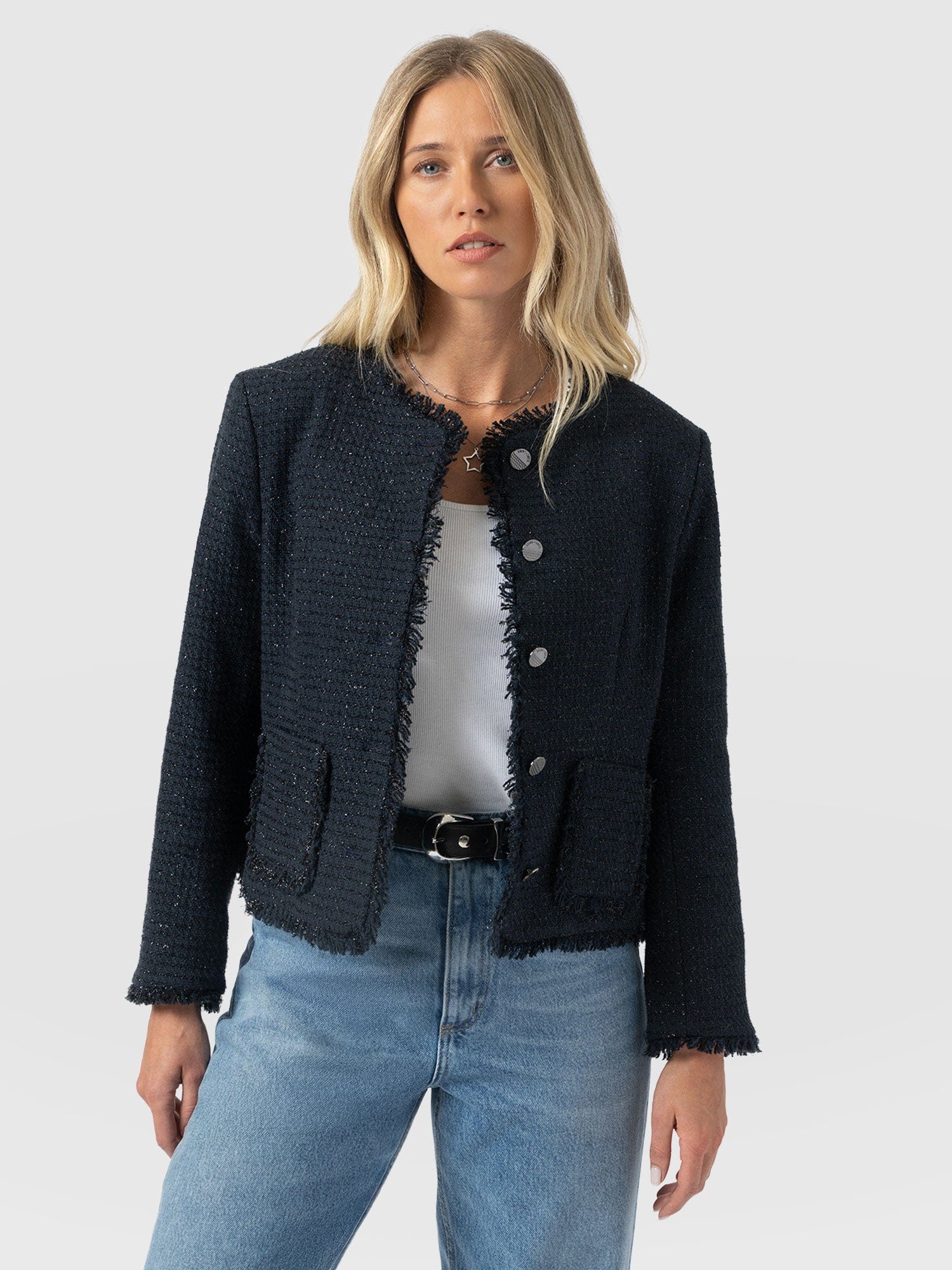 Ashby Jacket Navy - Women's Jackets | Saint + Sofia® EU