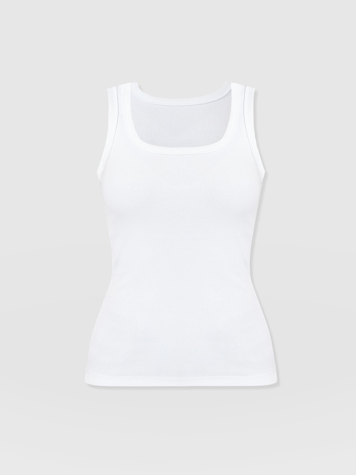 Asher Scoop Neck Vest White - Women's Vests | Saint + Sofia® EU