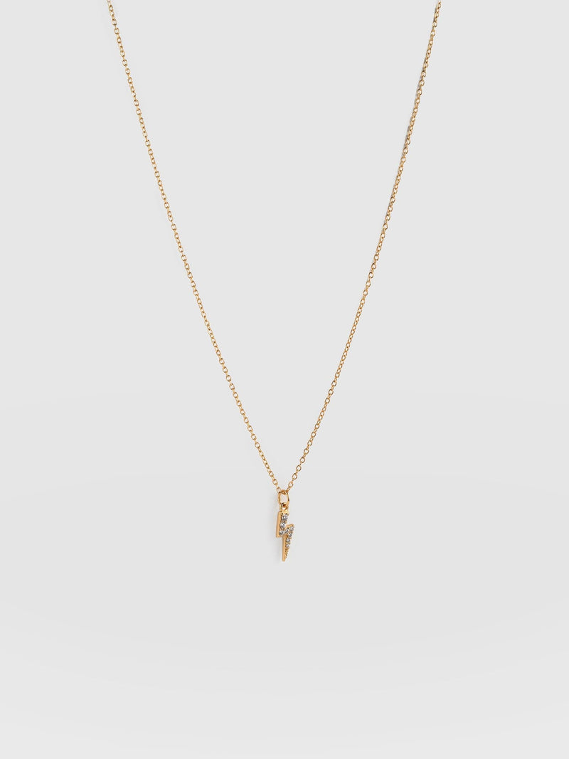 Astral Lightning Charm Necklace Gold - Women's Jewellery |  Saint + Sofia® EU
