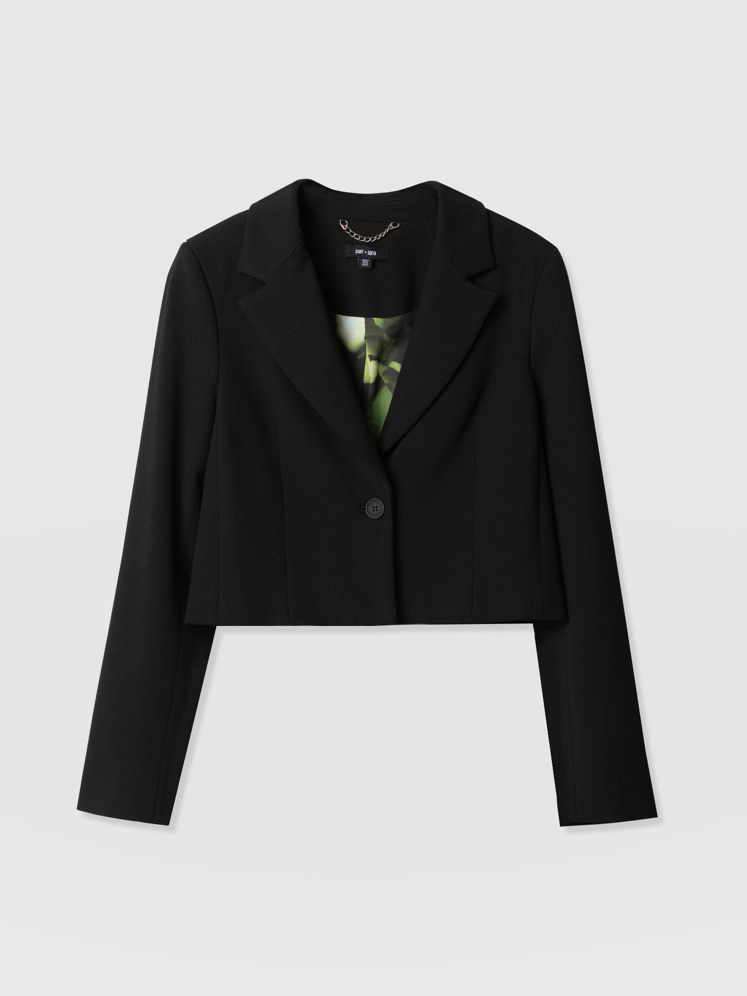 Astrid Cropped Blazer Black - Women's Blazers | Saint + Sofia® EU