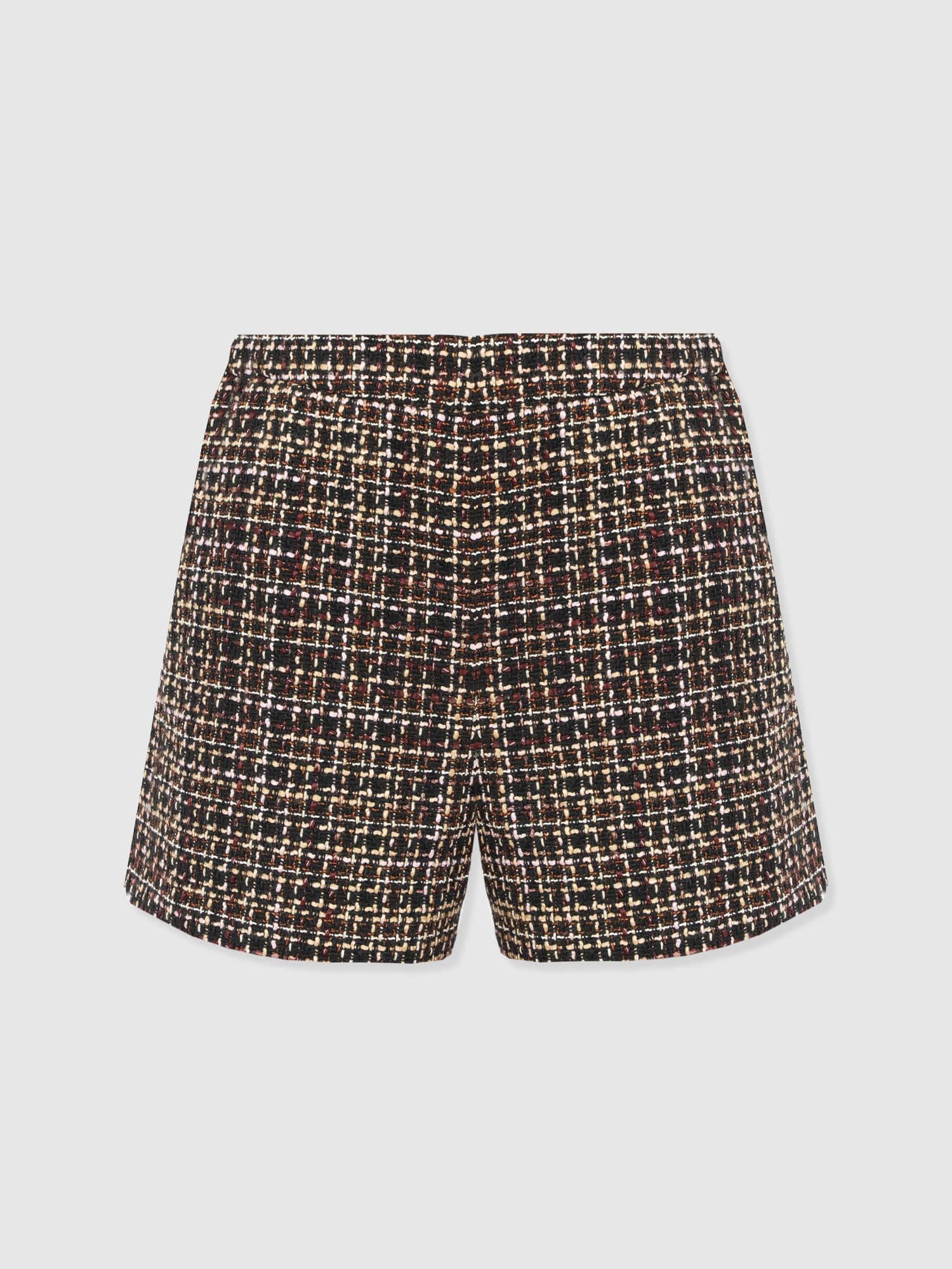 Astrid Short - Black/Burgundy/Gold Boucle - Women's Shorts | Saint + Sofia® EU