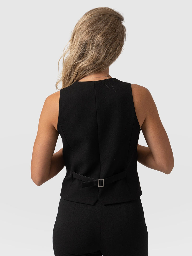 Astrid Waistcoat Black - Women's Blazers | Saint + Sofia® EU