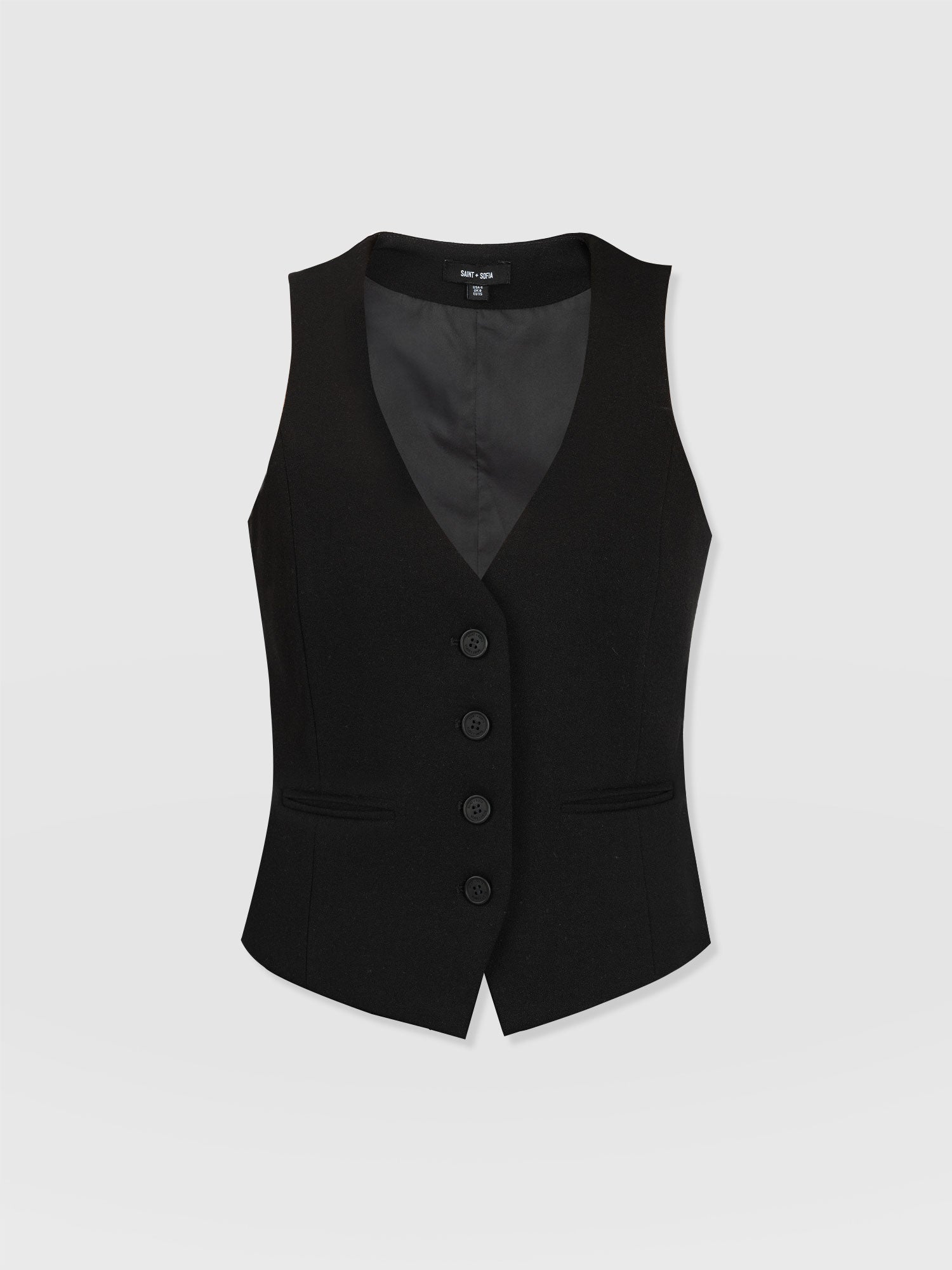 Astrid Waistcoat Black - Women's Blazers | Saint + Sofia® EU