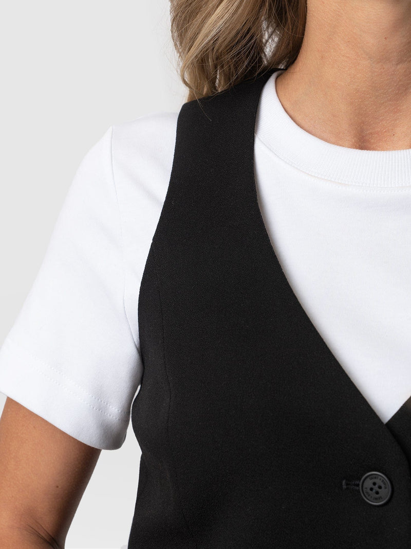 Astrid Waistcoat Black - Women's Blazers | Saint + Sofia® EU