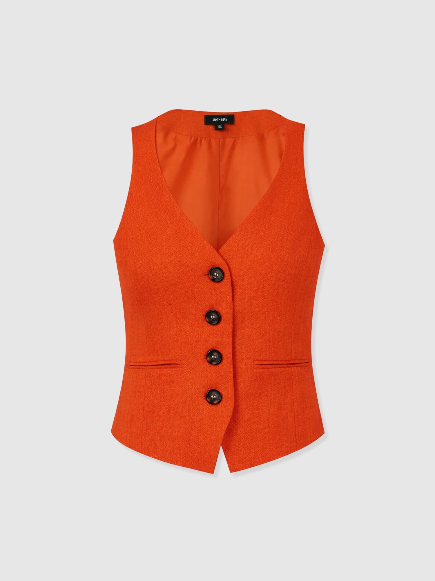 Astrid Waistcoat - Burnt Orange - Women's Jackets | Saint + Sofia® EU