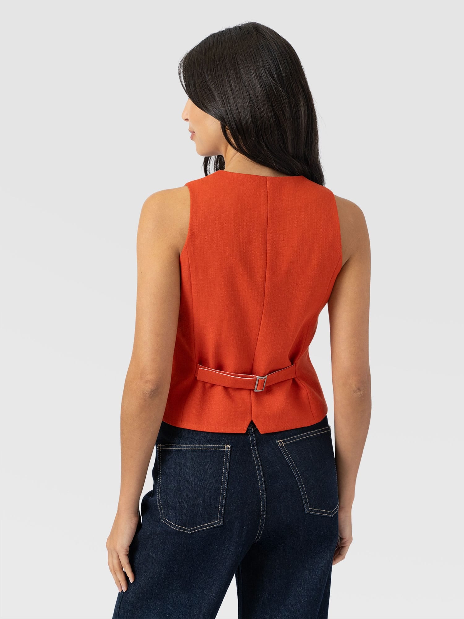 Astrid Waistcoat - Burnt Orange - Women's Jackets | Saint + Sofia® EU