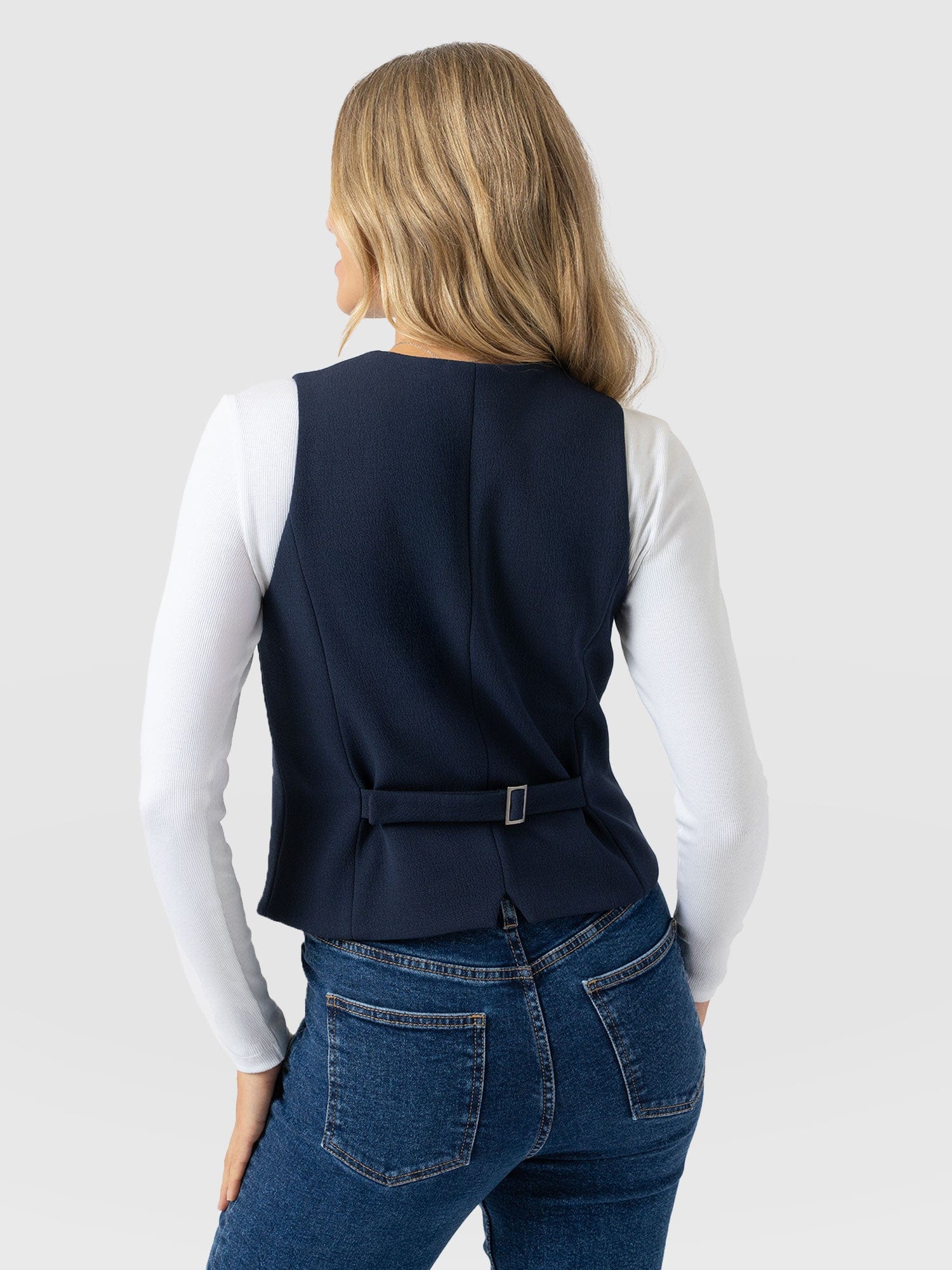 Astrid Waistcoat - Navy - Women's Jackets | Saint + Sofia? EU