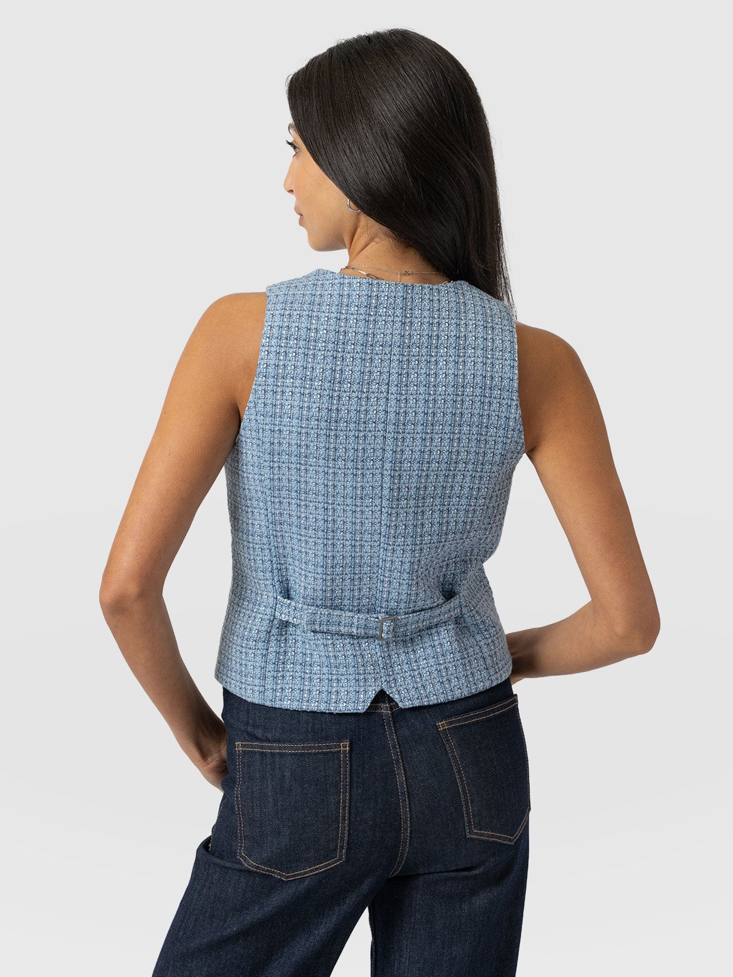 Astrid Waistcoat Pale Blue - Women's Blazers | Saint + Sofia® EU