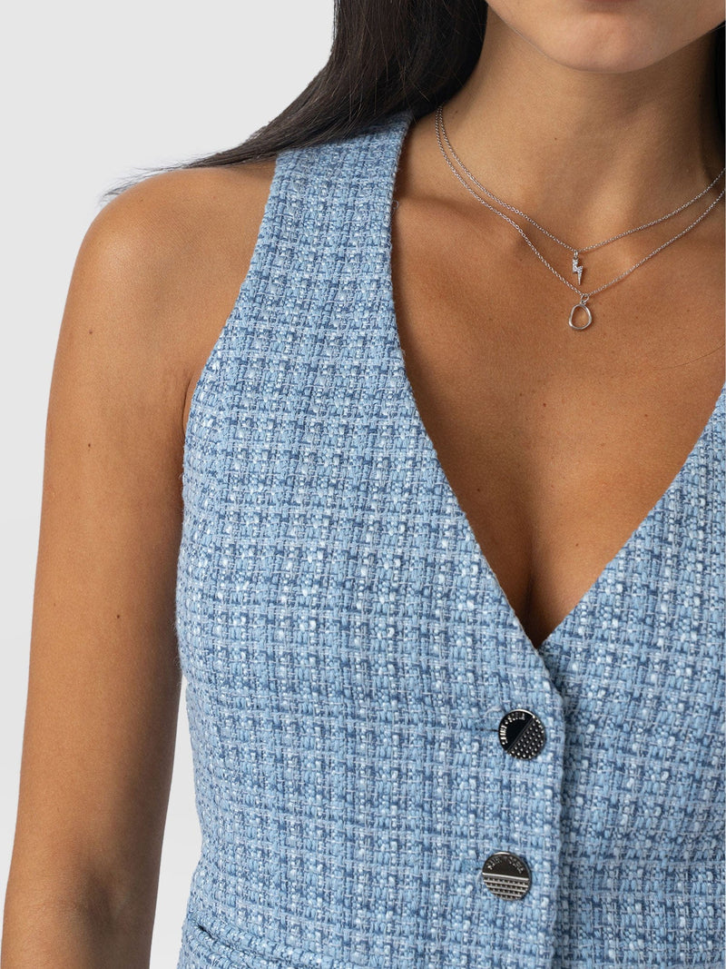 Astrid Waistcoat Pale Blue - Women's Blazers | Saint + Sofia® EU