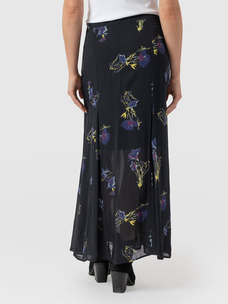 Audrey Skirt Blue Lily Gardens - Women's Skirts | Saint + Sofia® EU