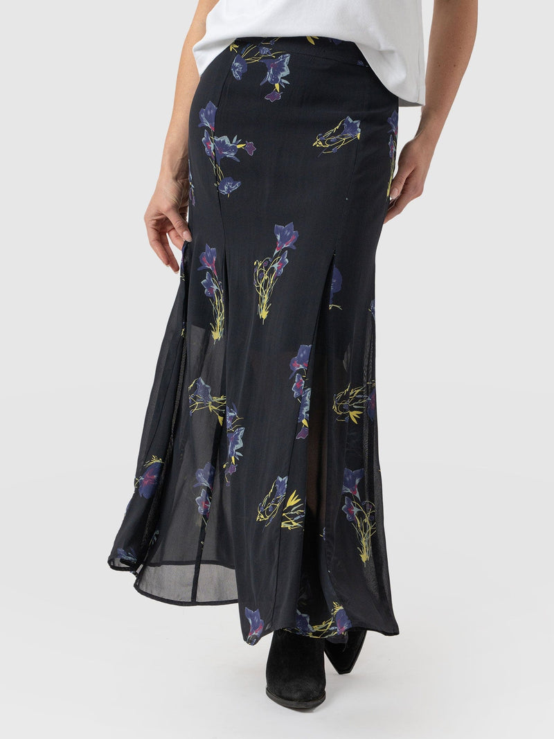 Audrey Skirt Blue Lily Gardens - Women's Skirts | Saint + Sofia® EU