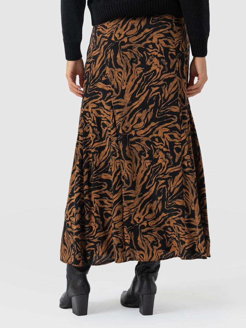 Audrey Skirt - Brown Zebra - Women's Skirts | Saint + Sofia® EU