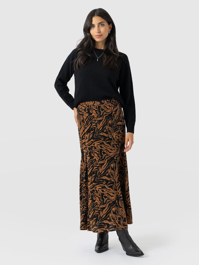 Audrey Skirt - Brown Zebra - Women's Skirts | Saint + Sofia® EU