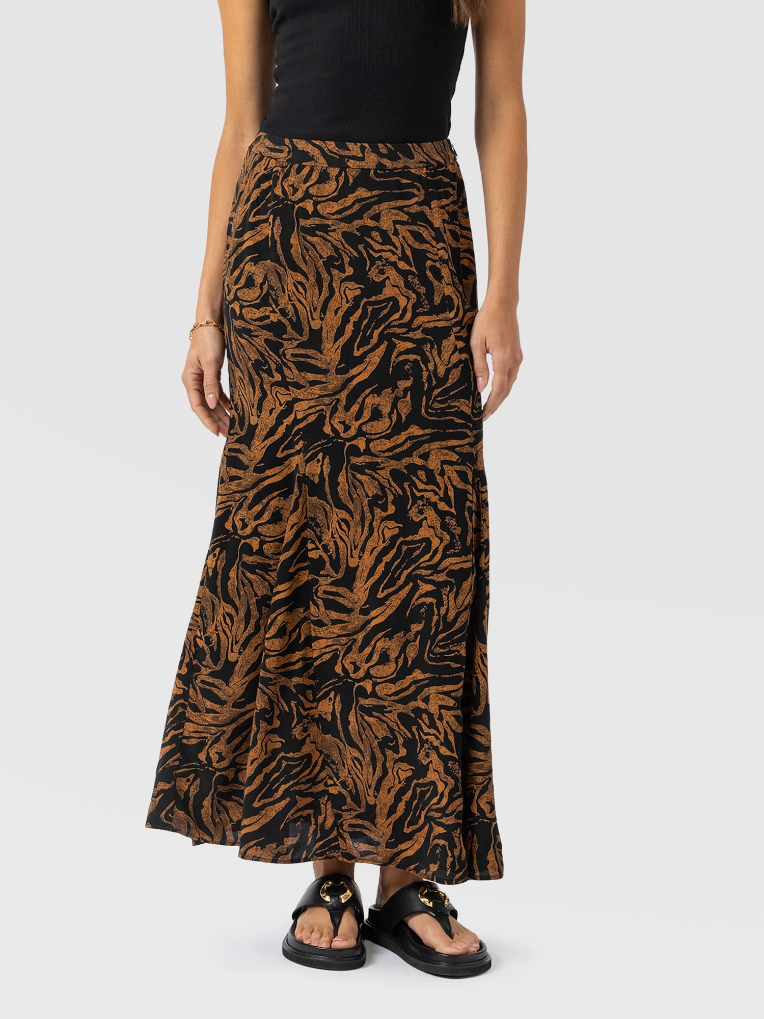 Audrey Skirt - Brown Zebra - Women's Skirts | Saint + Sofia® EU