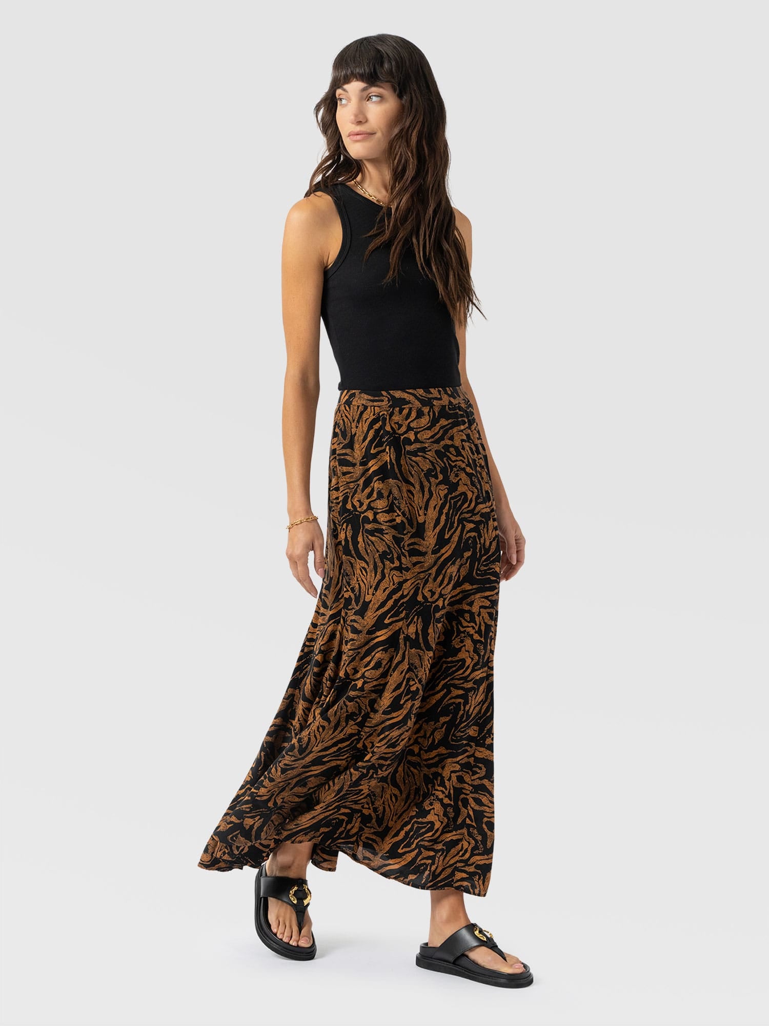 Audrey Skirt - Brown Zebra - Women's Skirts | Saint + Sofia® EU