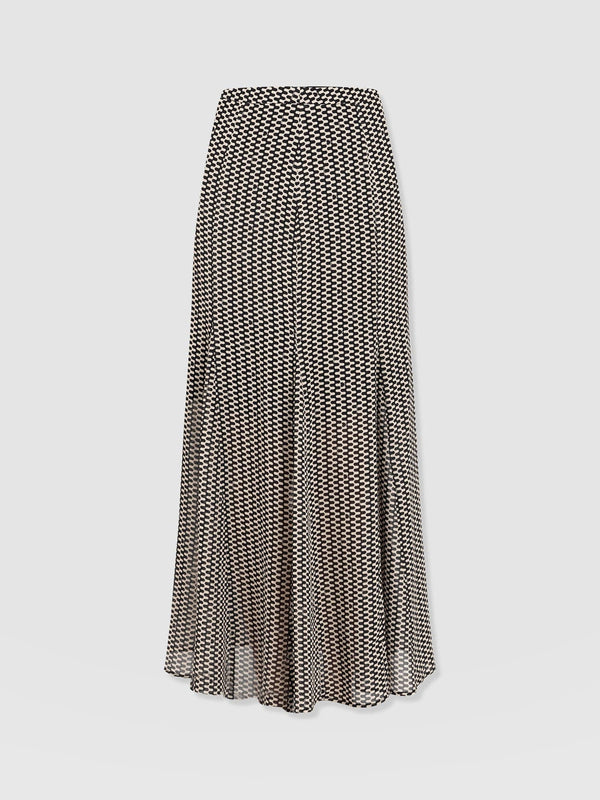 Audrey Skirt Monochrome Wave - Women's Skirts | Saint + Sofia® UK