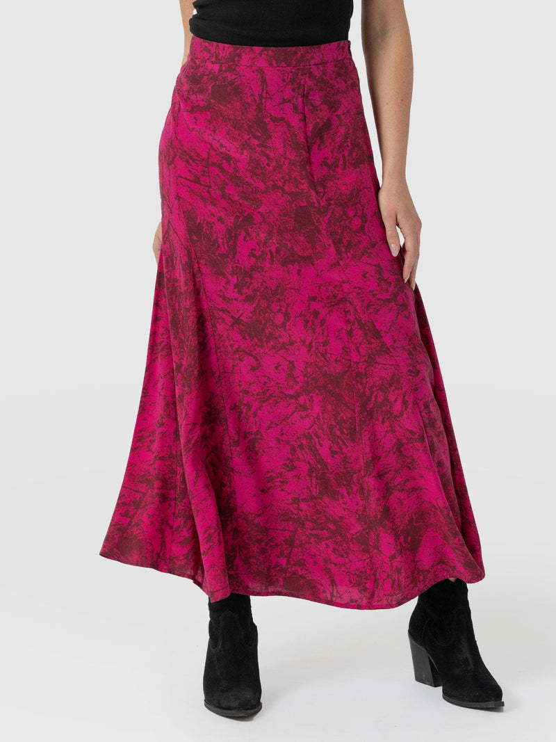 Audrey Skirt Pink Marble - Women's Skirts | Saint + Sofia® EU