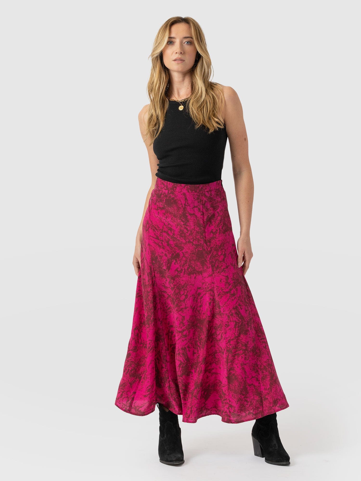 Audrey Skirt Pink Marble - Women's Skirts | Saint + Sofia® EU