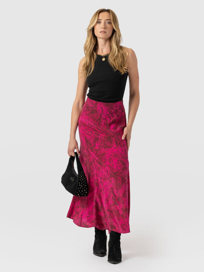 Audrey Skirt Pink Marble - Women's Skirts | Saint + Sofia® EU