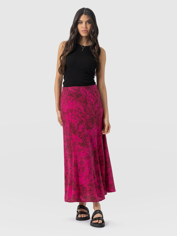 Audrey Skirt Pink Marble - Women's Skirts | Saint + Sofia® EU