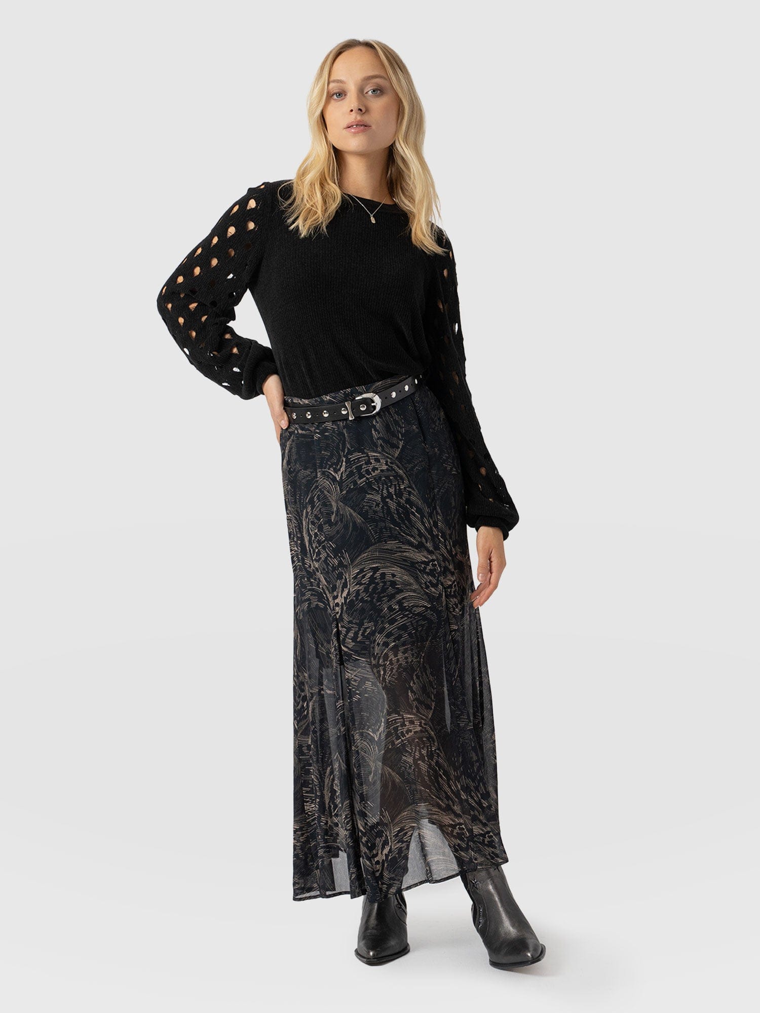 Audrey Skirt Spot Feather - Women's Skirts | Saint + Sofia® EU