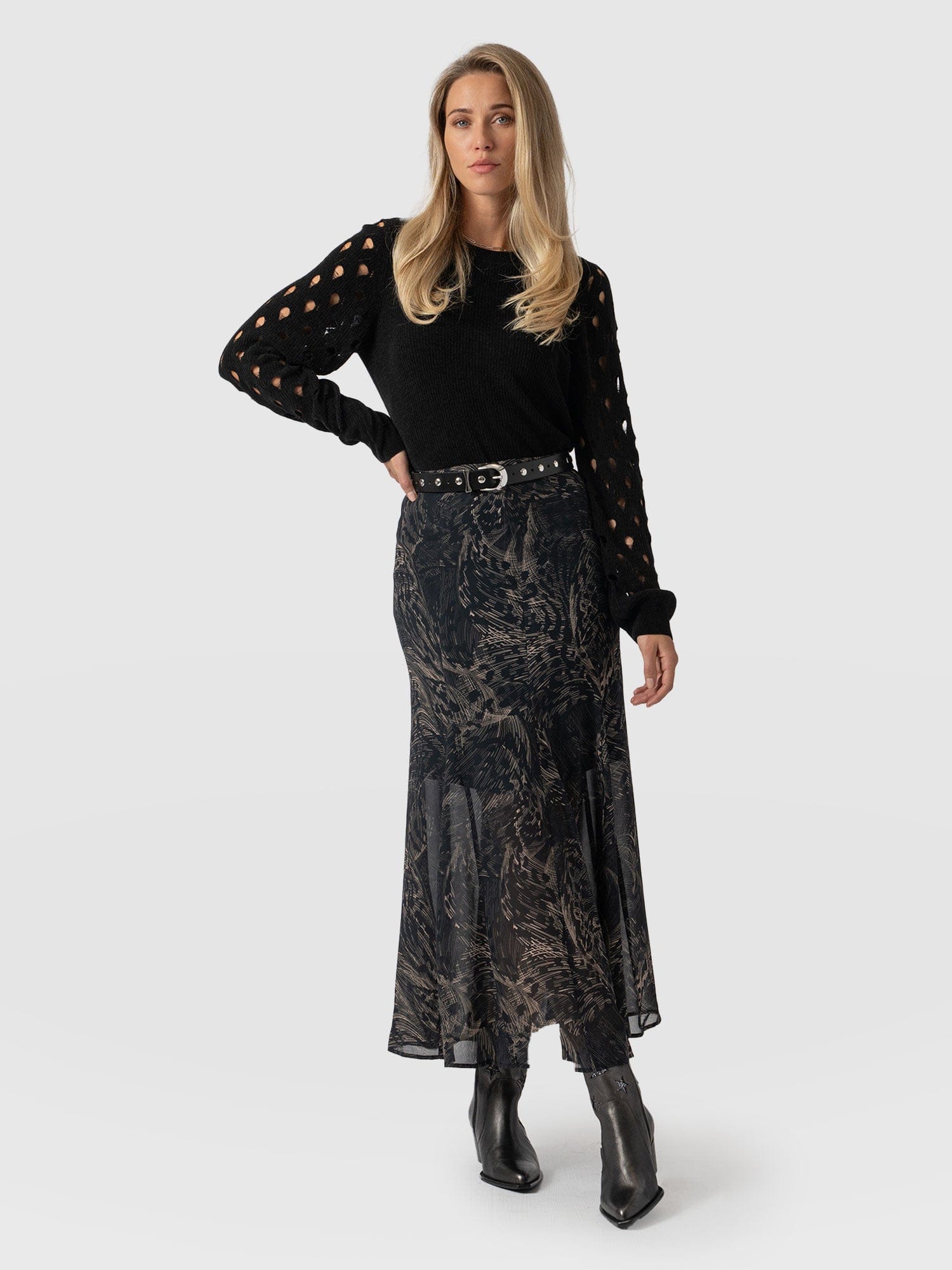 Audrey Skirt Spot Feather - Women's Skirts | Saint + Sofia® EU